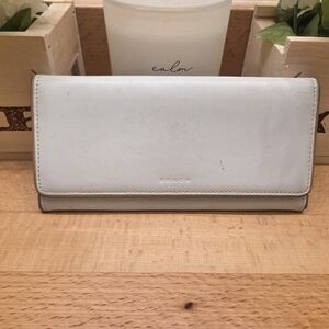 Coach White Leather Continental Wallet
